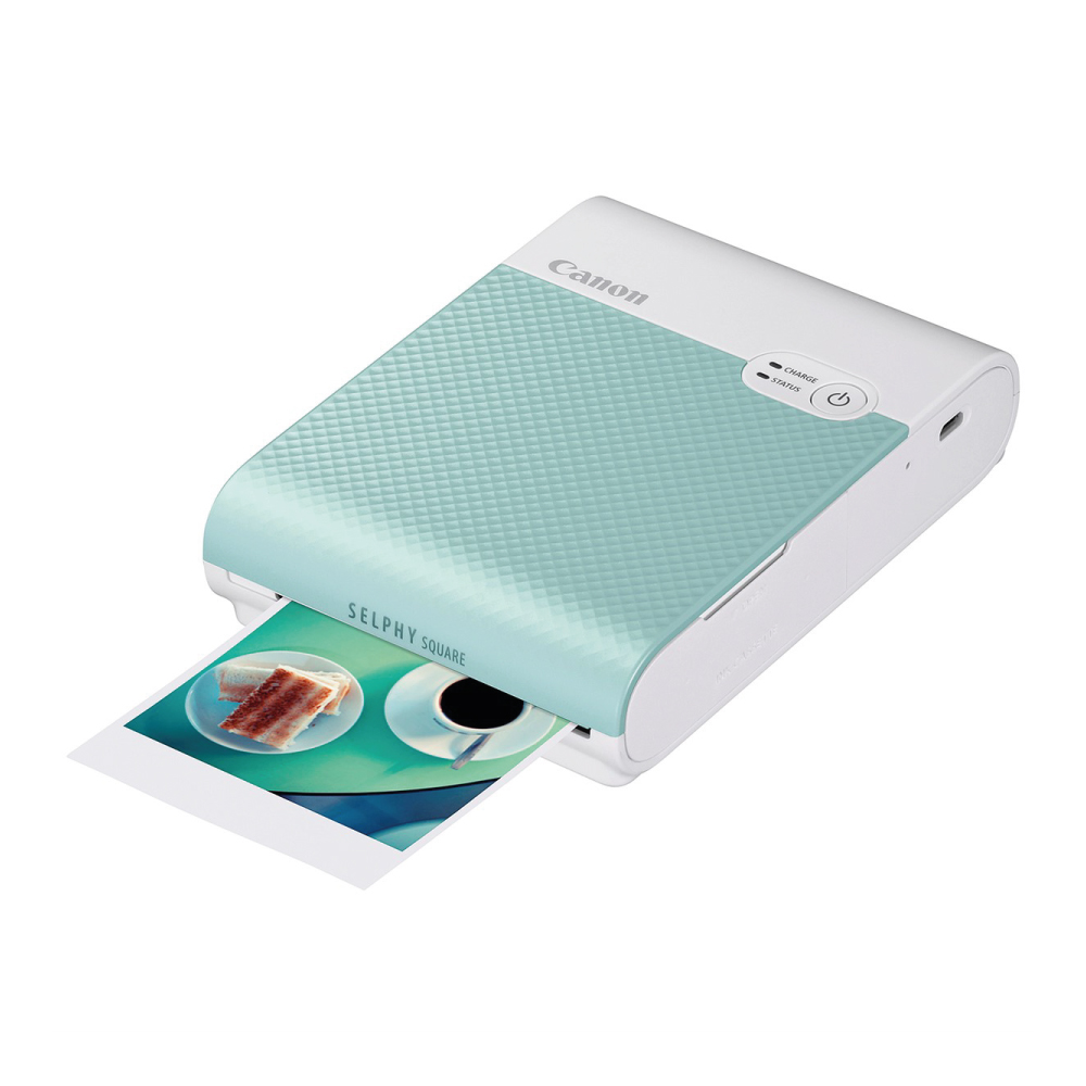 An image of Canon SELPHY SQUARE QX10 (Green) Portable Colour Inkjet Printer 4110C002AA