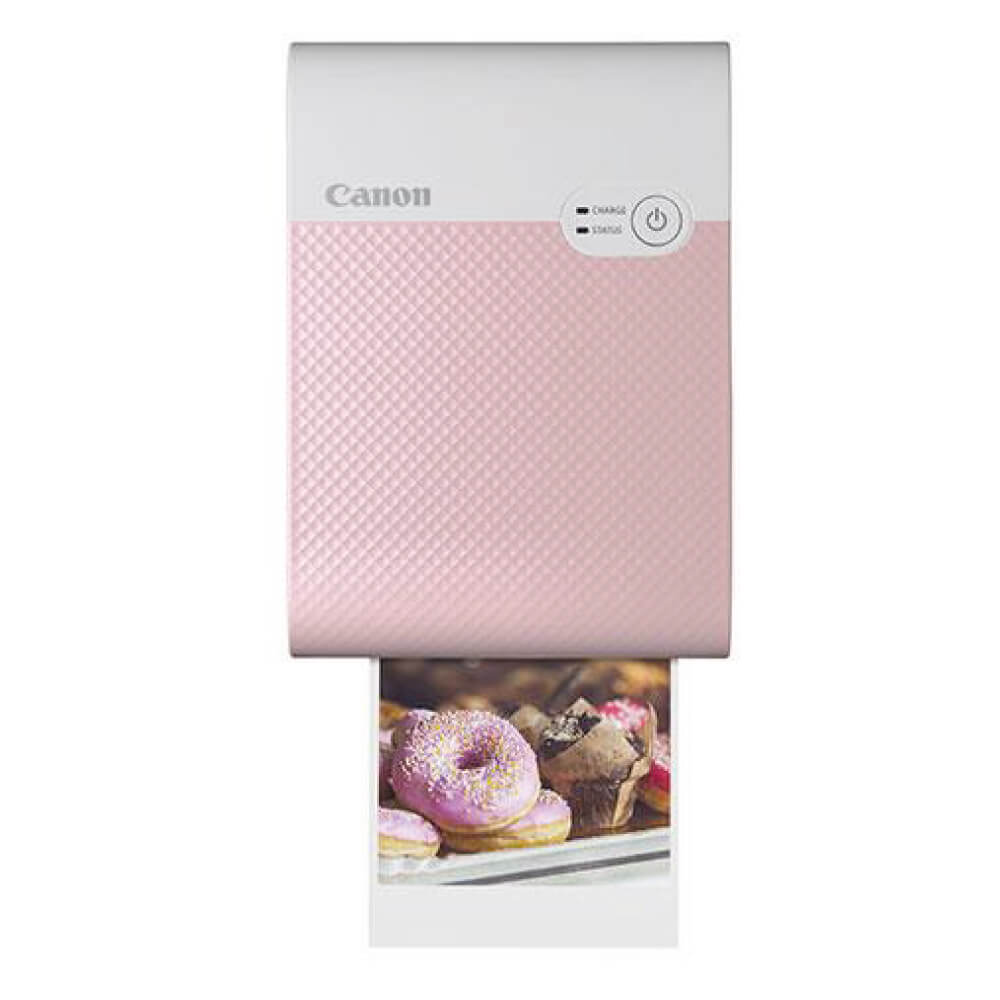 An image of Canon SELPHY SQUARE QX10 (Pink) Portable Colour Inkjet Printer 