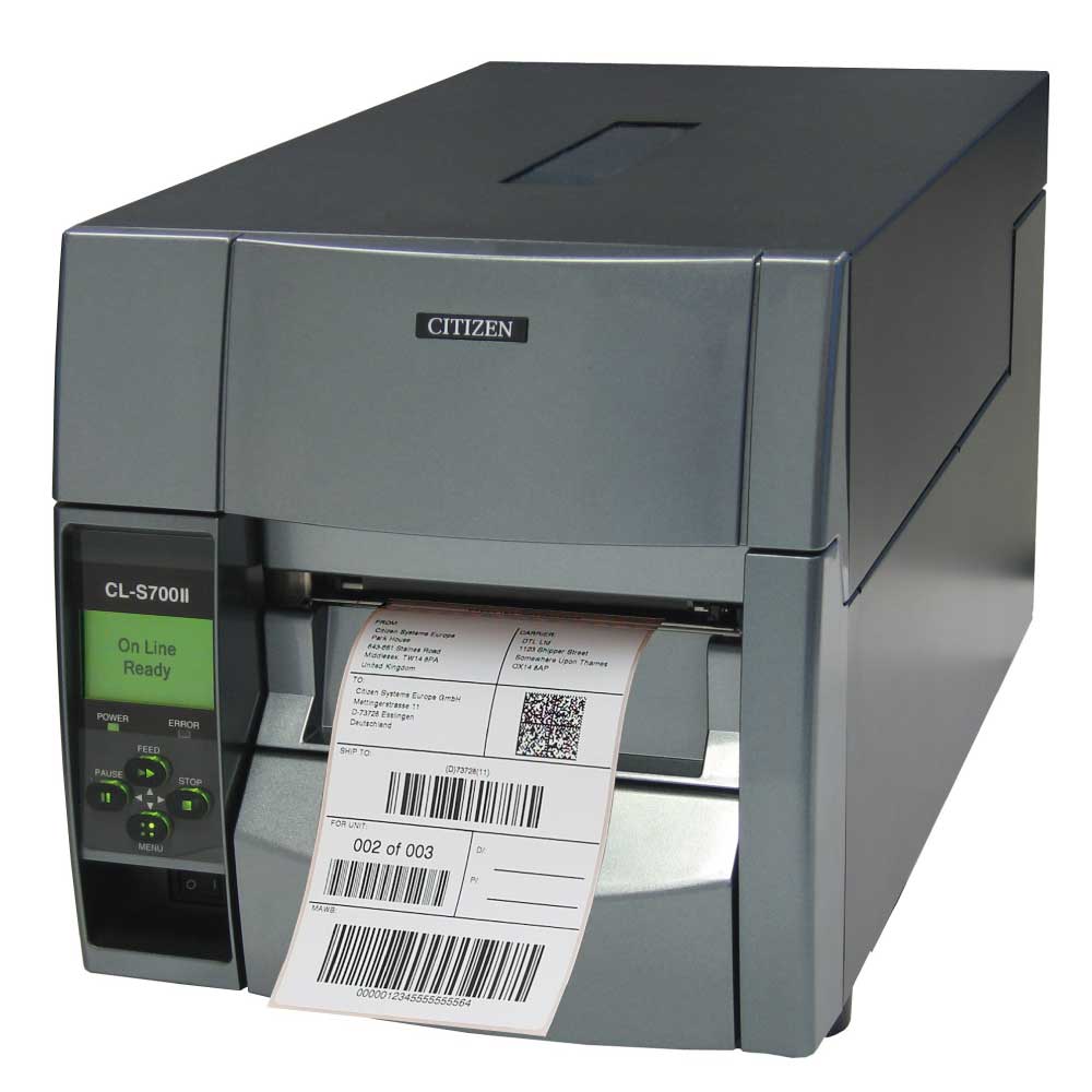 An image of Citizen CL-S703II Thermal Transfer Label Printer (USB, Serial & Parallel) CLS703...