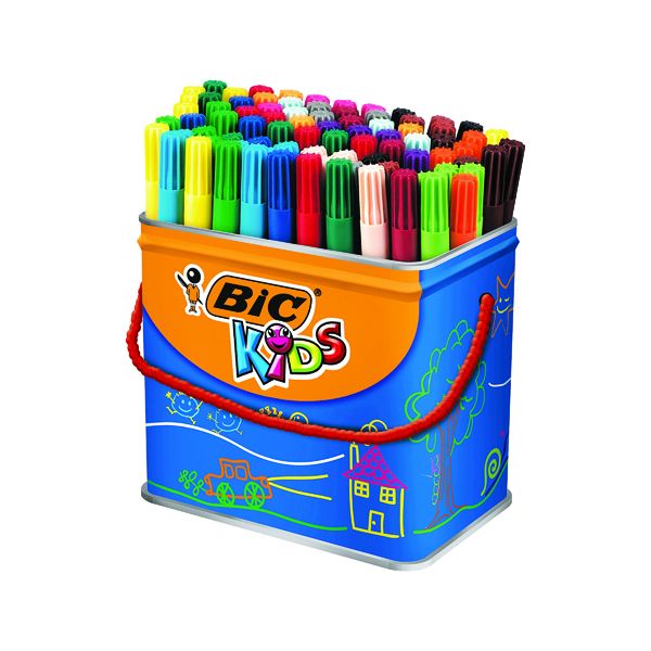 Bic Kids Visa Felt Tip Pens Fine Tip Assorted (Pack of 144) 887838