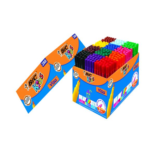 Bic Kids Visa Felt Pens Fine Tip Assorted (Pack of 84) 829013