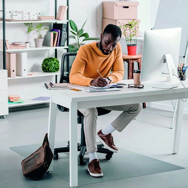 Wheeled chairs on online carpet