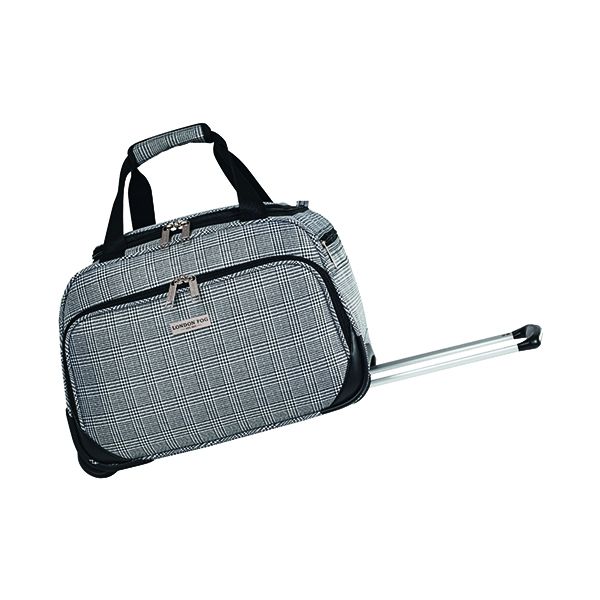 London Fog Newbury Wheeled Holdall Grey Black LFL004 01 WH