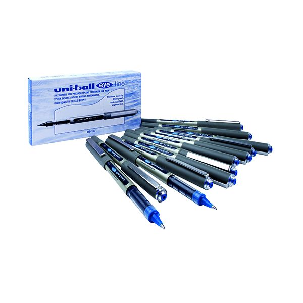 Uni-Ball UB-157 Eye Rollerball Pen Medium Blue (12 Pack) 9000701