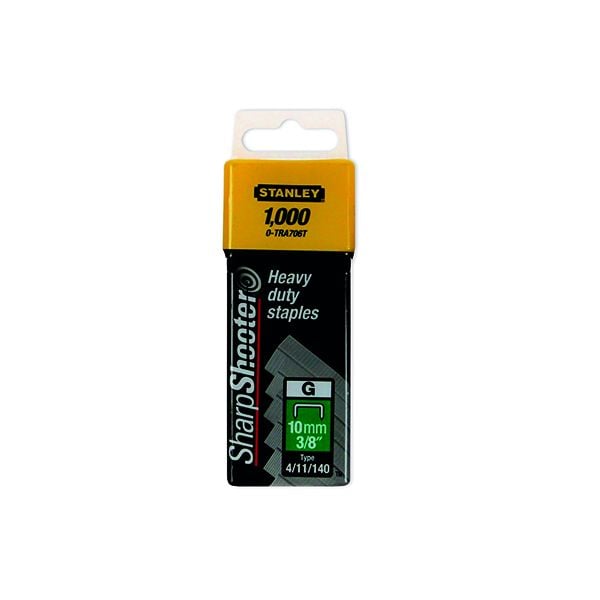 Stanley SharpShooter Heavy Duty 10mm 3/8in Type G Staples (Pack Of 1000 ...