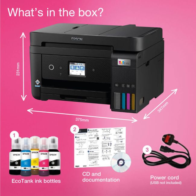 Epson Ecotank Et 4850 A4 Colour Multifunction Inkjet Printer C11cg19401ce Printer Base 4619