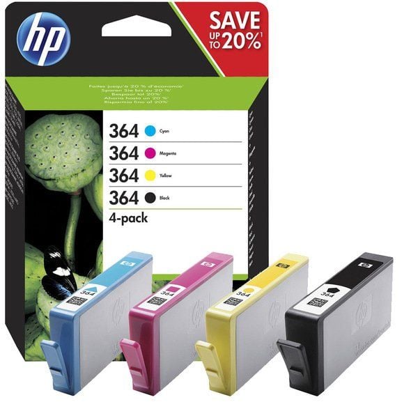Productiviteit geest Veel HP N9J73AE No.364 CMYK Ink Cartridge Combo Pack | Printer Base