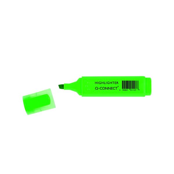 Q-Connect Green Highlighter Pen (10 Pack) KF01113 | Printer Base