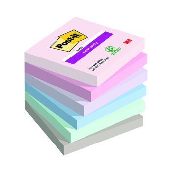 Post-it Super Sticky Meeting 200x149mm Neon Asrtd Pack Of 4 6845-SSP