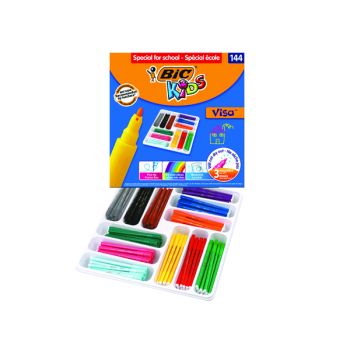 Bic Kids Visa Colouring Felt Tip Pens Fine Assorted Pack of 36 829012