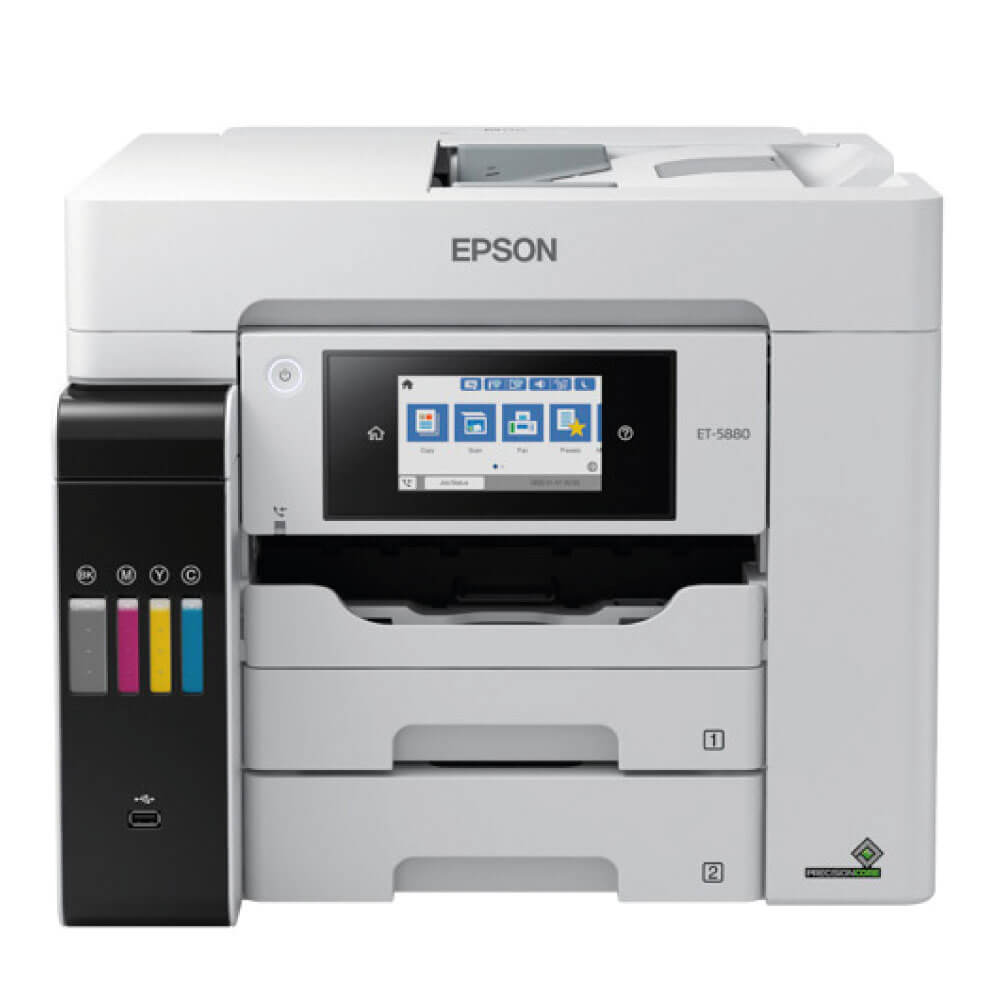 An image of Epson EcoTank ET-5880 A4 Colour Multifunciton Inkjet Printer 