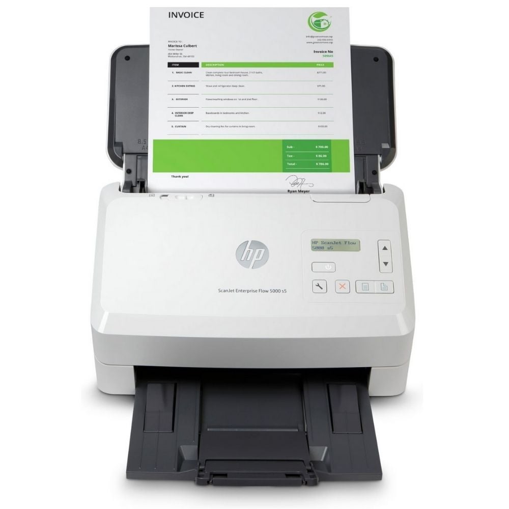 An image of HP ScanJet Enterprise Flow 5000 s5 A4 Sheetfed Scanner 