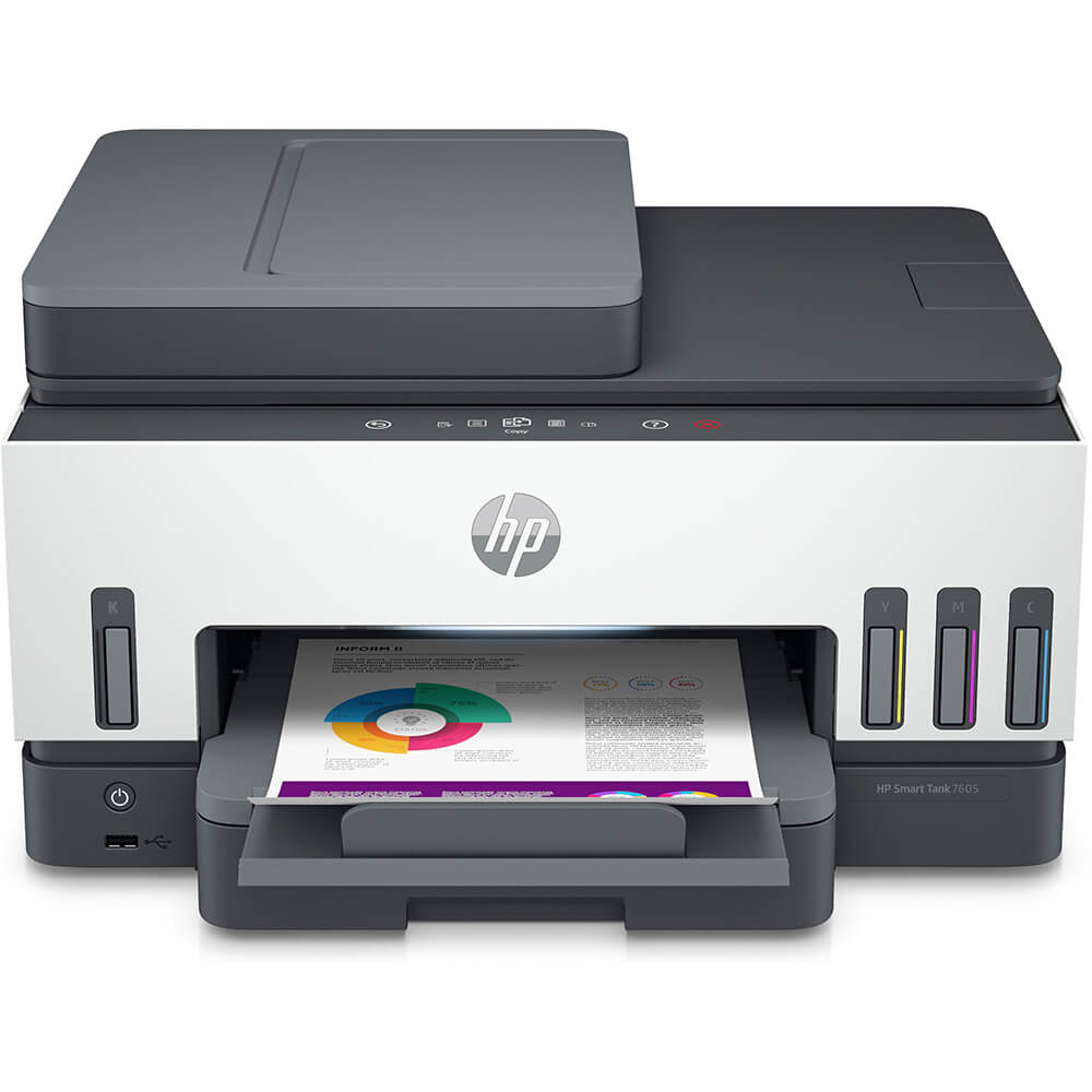 An image of HP Smart Tank 7605 A4 Colour Multifunction Inkjet Printer 