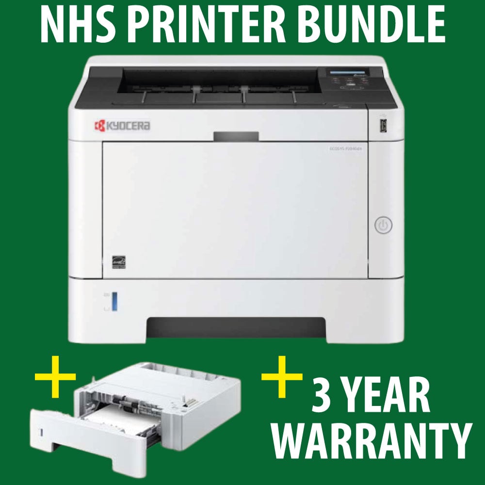 An image of Kyocera ECOSYS P2040DN Printer + Additional Paper Tray + 3 Year On-Site Warranty...