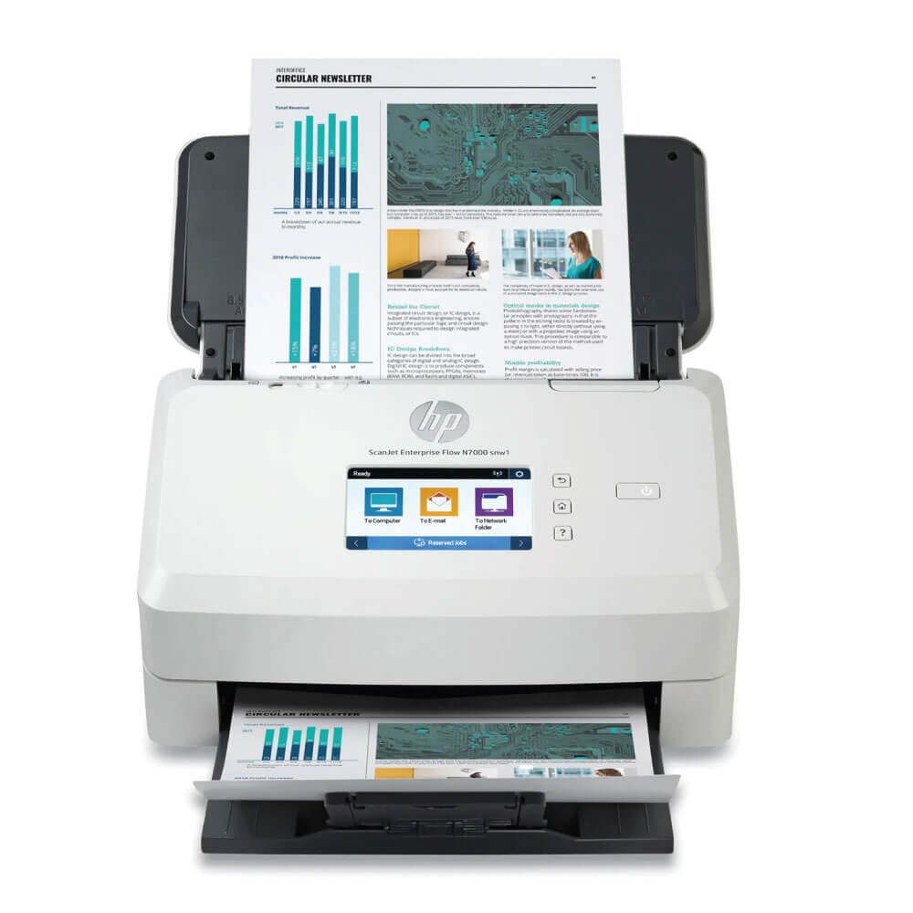 An image of HP Scanjet Enterprise Flow N7000 SNW1 A4 Sheet-fed Scanner 