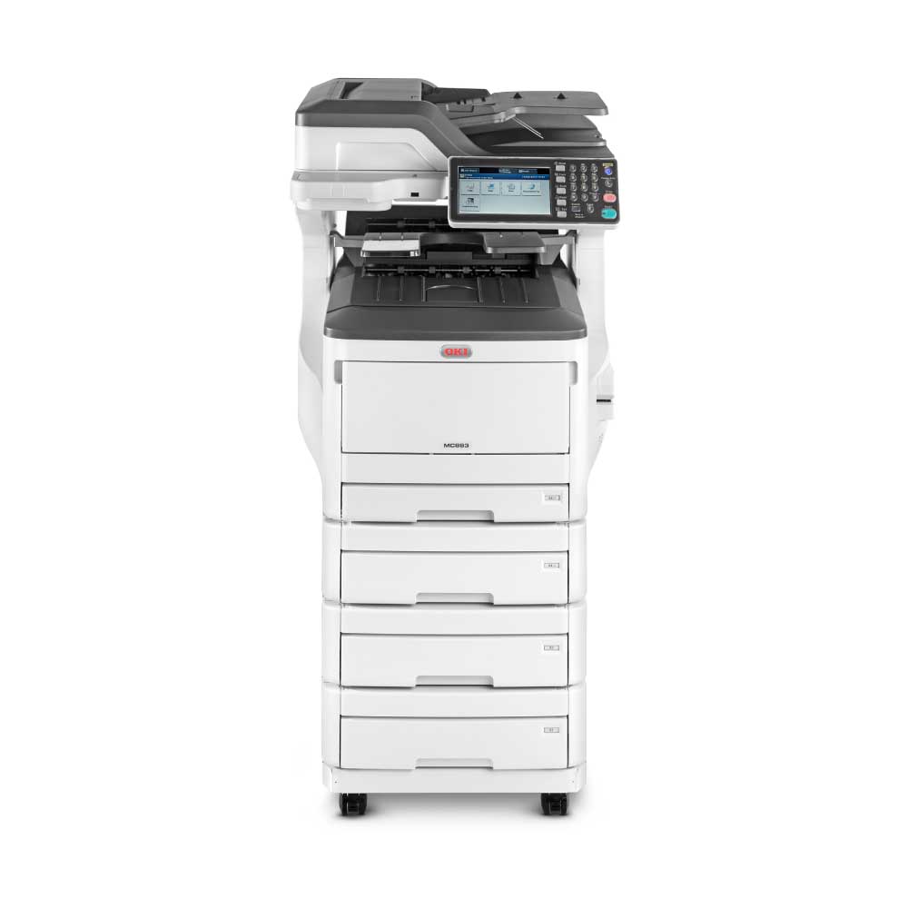 An image of Oki MC883DNV A3 Colour Laser Multifunction Printer